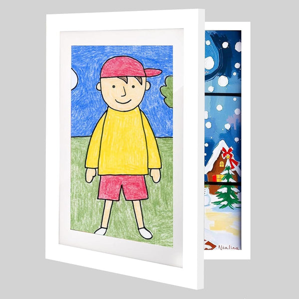 Kids Artwork Display Frame — White
